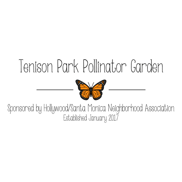 logo tenison park pollinator garden wide square white 768x768